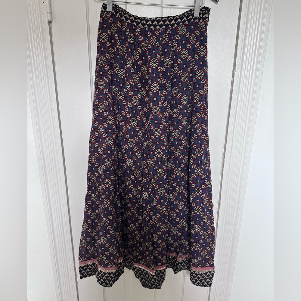 Floral Navy and Pink Women's Skirt